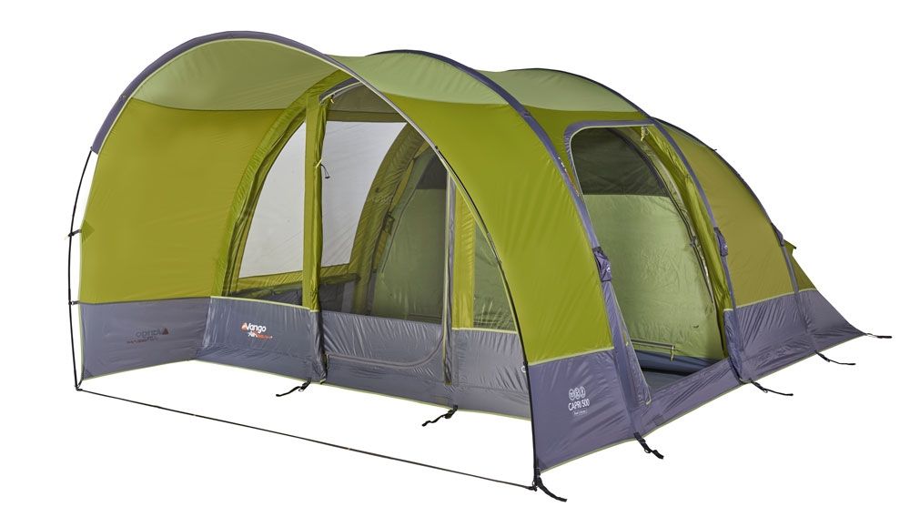 A five-man Airbeam tent, with ample living space, and sleeping space.
